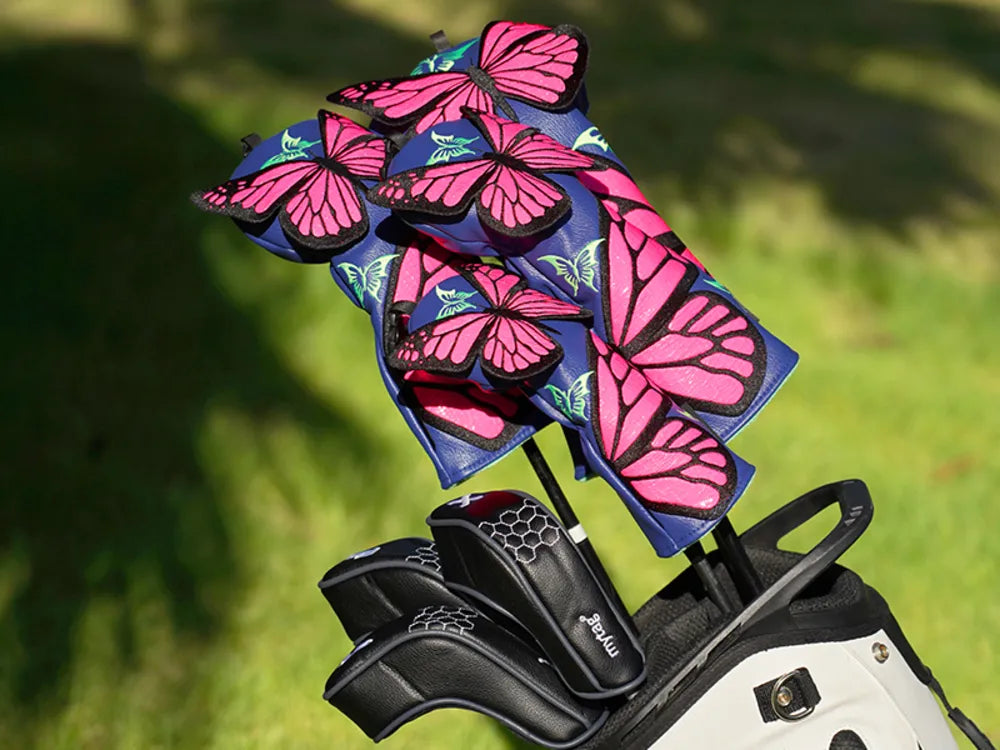 Butterfly PU Leather Golf Driver Cover