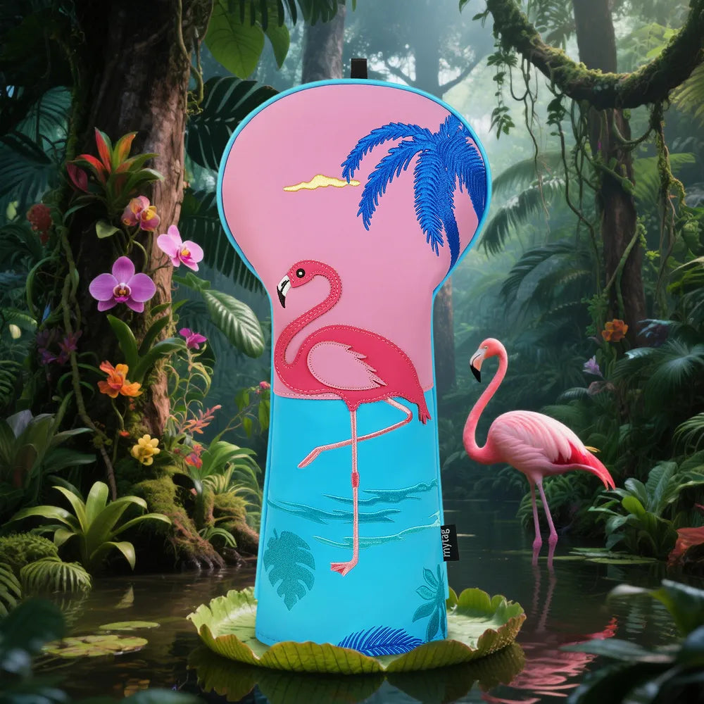 Flamingo Pink & Blue Driver Cover