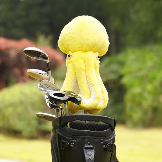 Yellow Octopus Plush Driver Cover