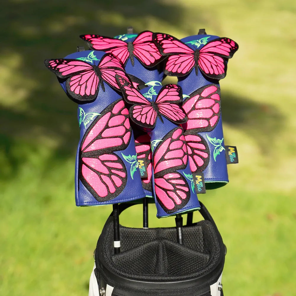 Butterfly PU Leather Golf Driver Cover