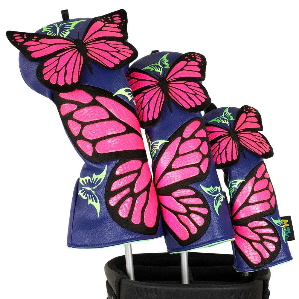 Butterfly PU Leather Golf Driver Cover