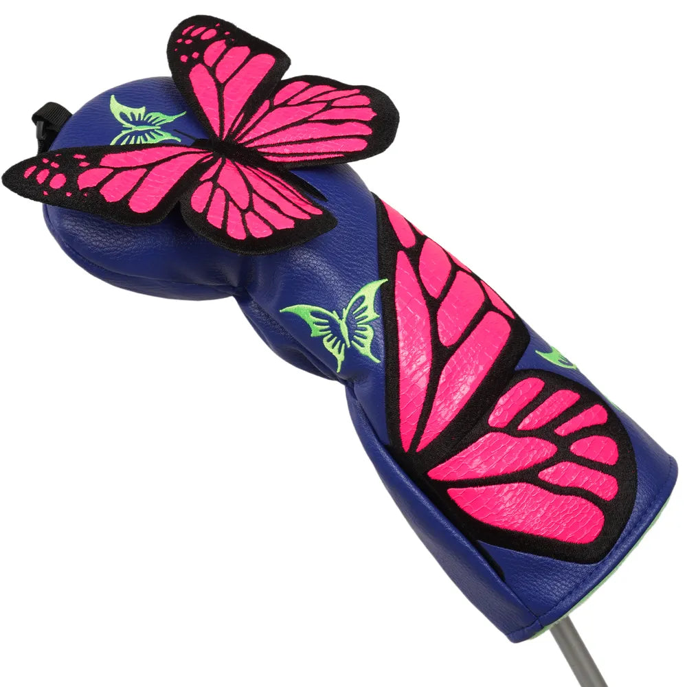 Butterfly PU Leather Golf Driver Cover