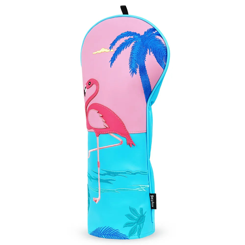 Flamingo Pink & Blue Driver Cover