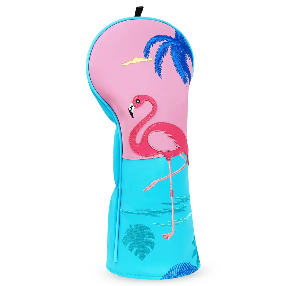 Flamingo Pink & Blue Driver Cover