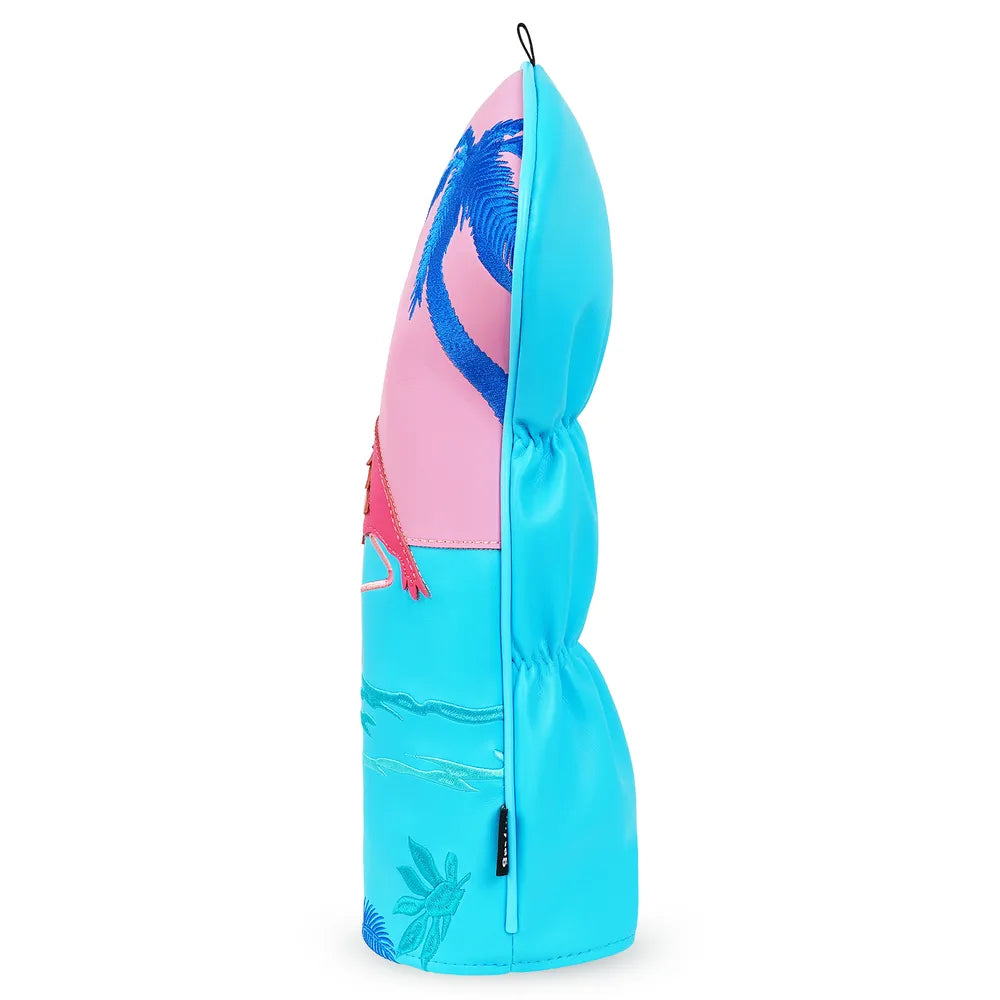 Flamingo Pink & Blue Driver Cover