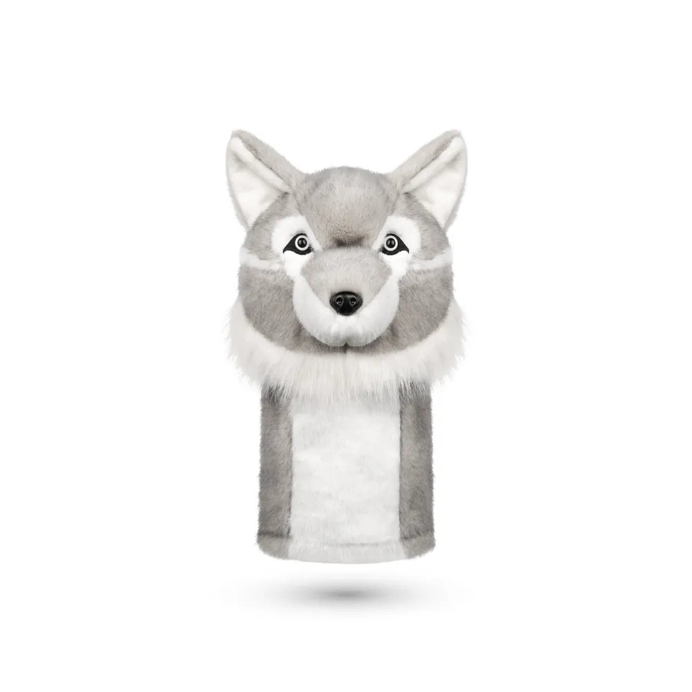 Gray Wolf Plush Driver Cover