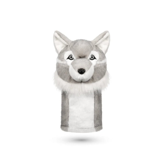 Gray Wolf Plush Driver Cover