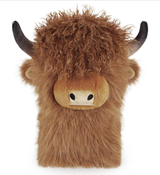 Highland Cow Plush Driver Cover
