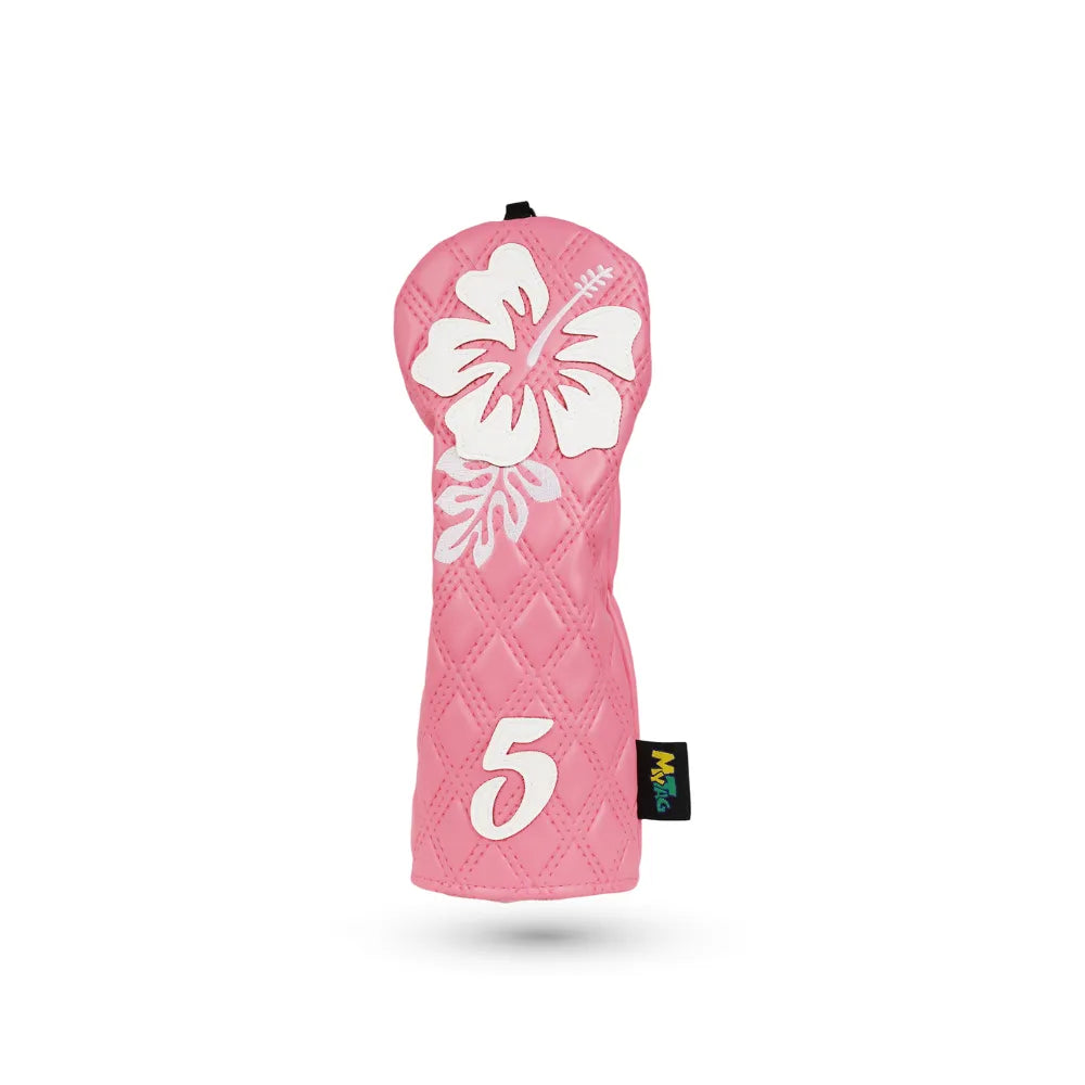 Pink Hibiscus Quilted 5 Wood Cover