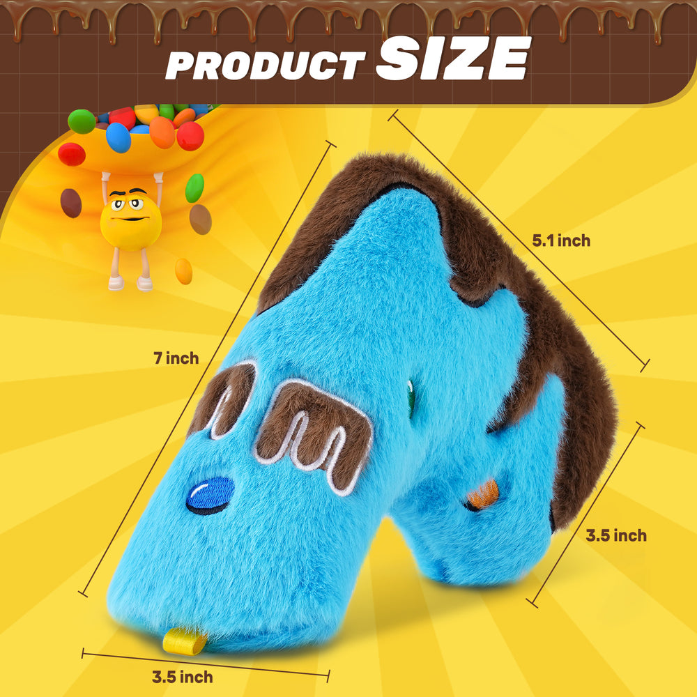 Mytag Blue MM Chocolate Chips Plush Blade Putter Club HeadCover Golf