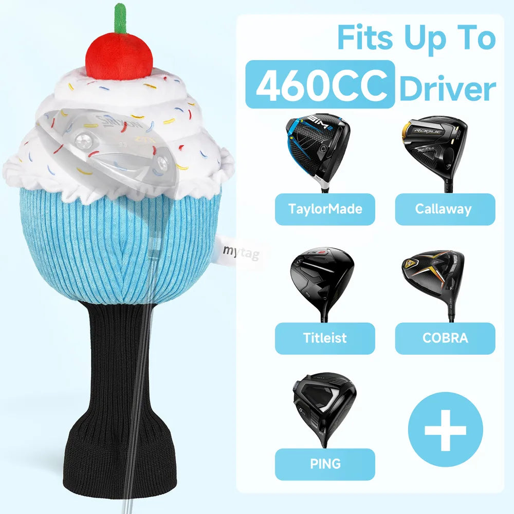Mytag Cake Plush Driver Club Head Cover Golf Size