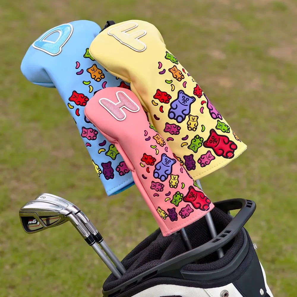 Candy Embroidered PU Fairway Wood Cover