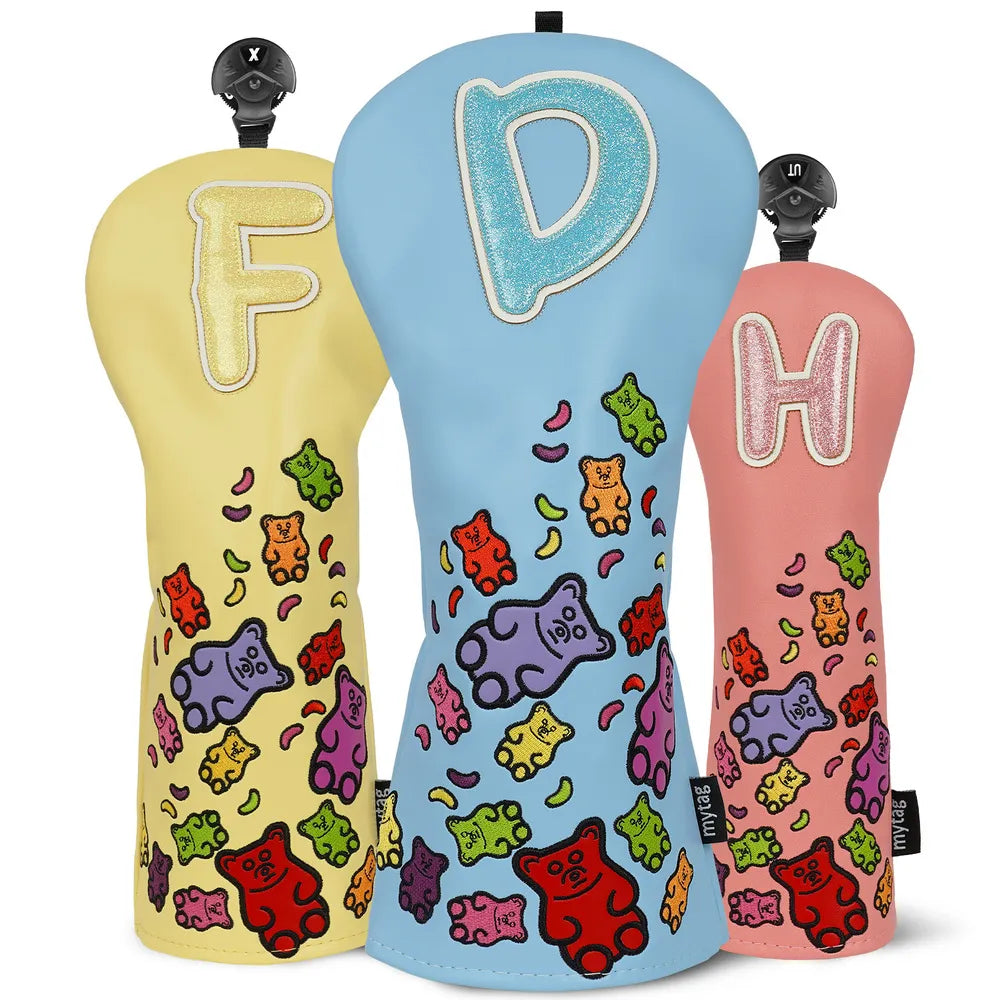 Candy Embroidered PU Fairway Wood Cover