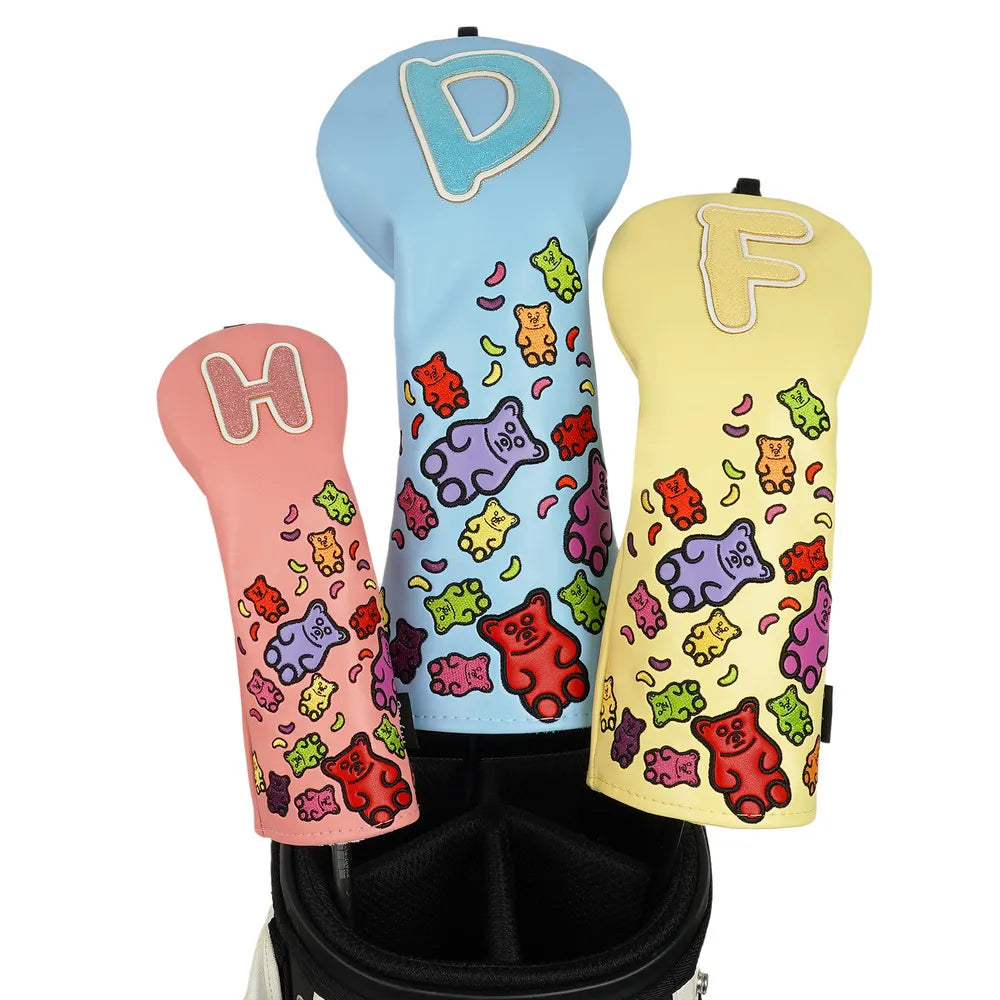 Candy Embroidered PU Fairway Wood Cover