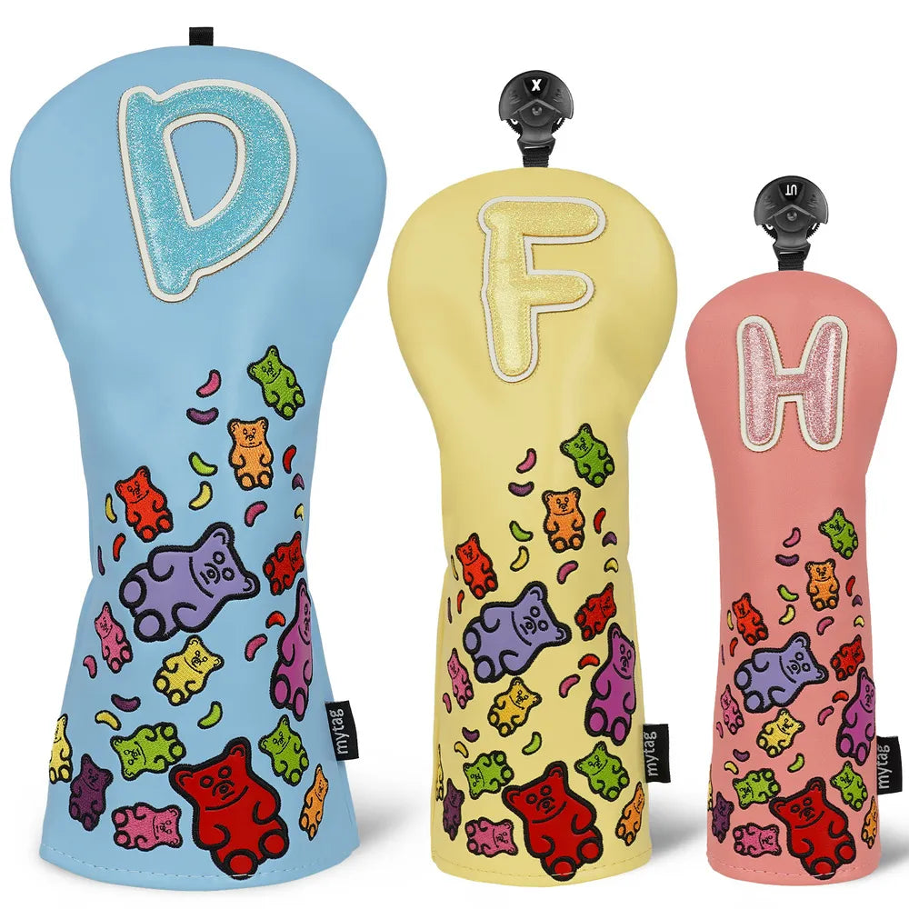 Candy Embroidered PU Fairway Wood Cover