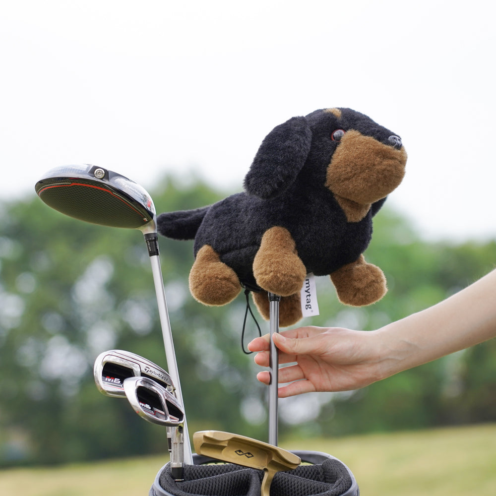 Mytag Dachshund Dog Plush Cover For BladeMallet Putter Hybrid
