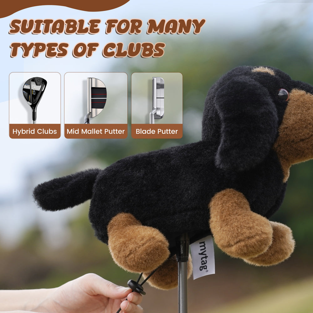 Mytag Dog Plush Head Covers For BladeMallet Putter Hybrid
