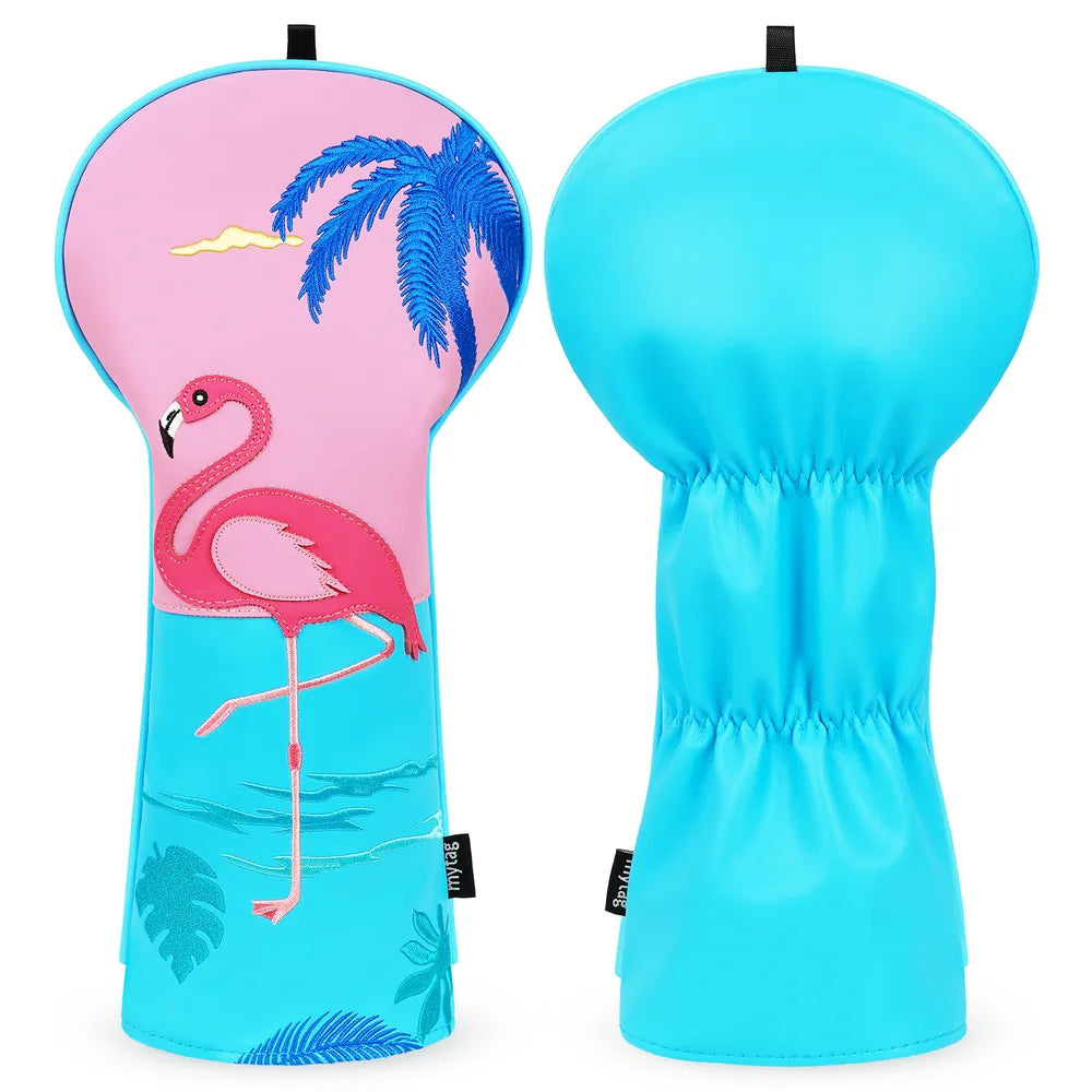 Flamingo Pink & Blue Driver Cover