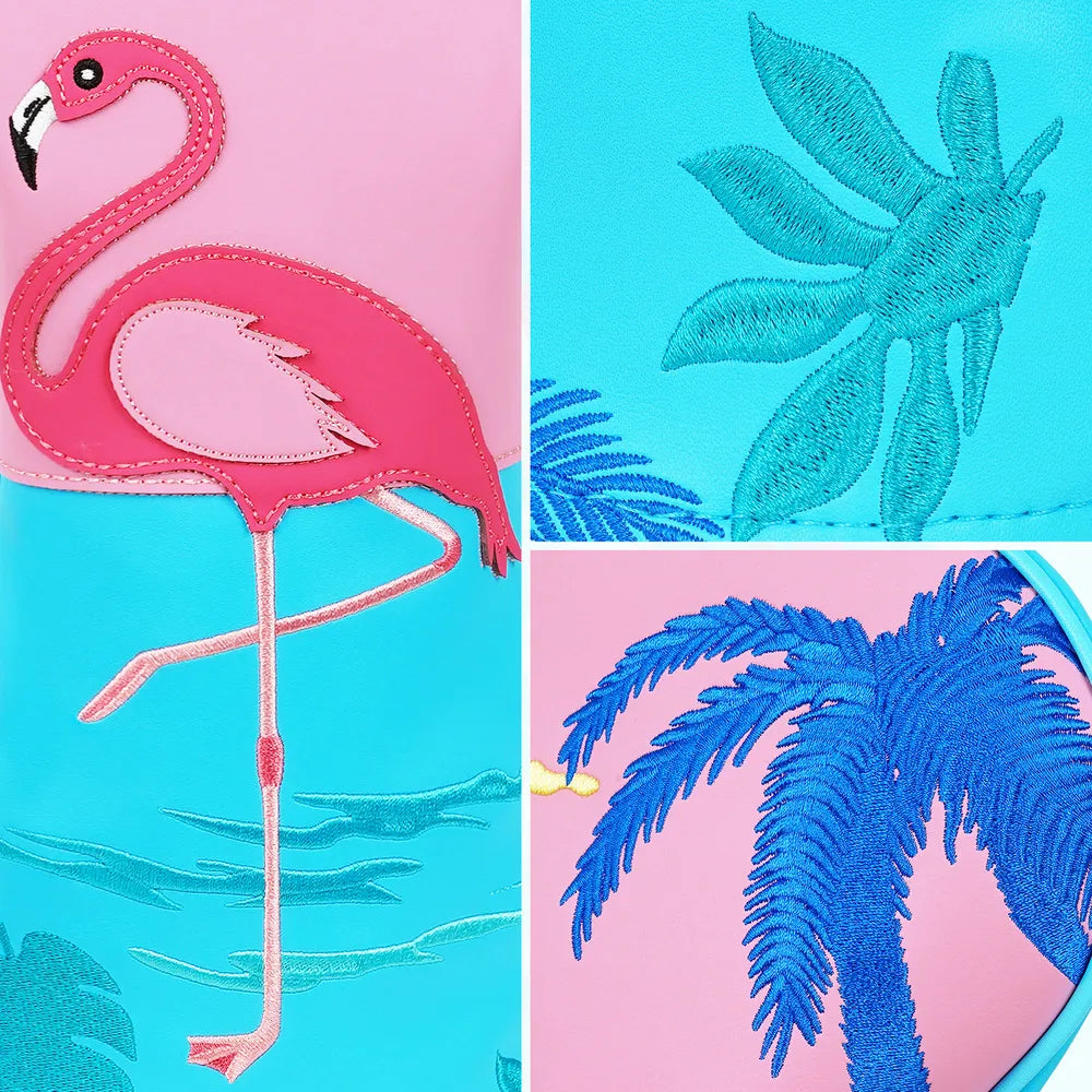Flamingo Pink & Blue Driver Cover