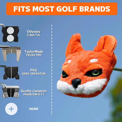 Mytag Fox Square Plush Mallet Putter Headcovers