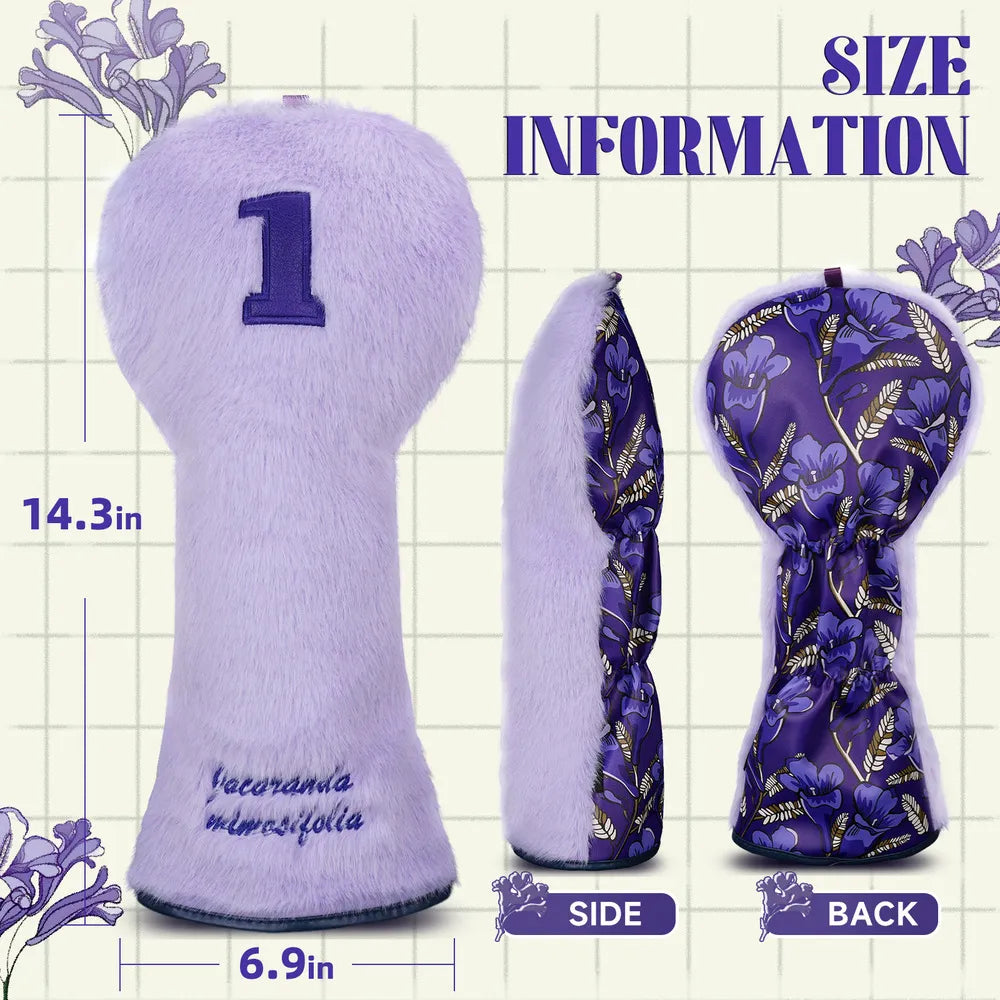 Jacaranda Mimosifolia Purple Fuzzy Driver Cover