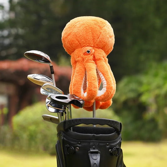 Orange Octopus Plush Driver Cover