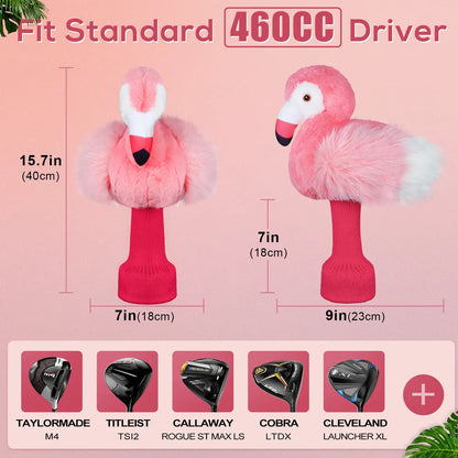Mytag Pink flamingo Plush head cover golf Size