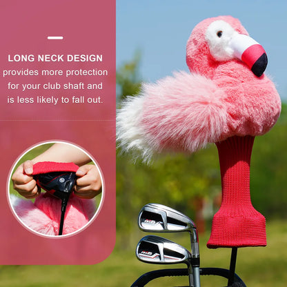 Mytag Pink flamingo golf club head cover