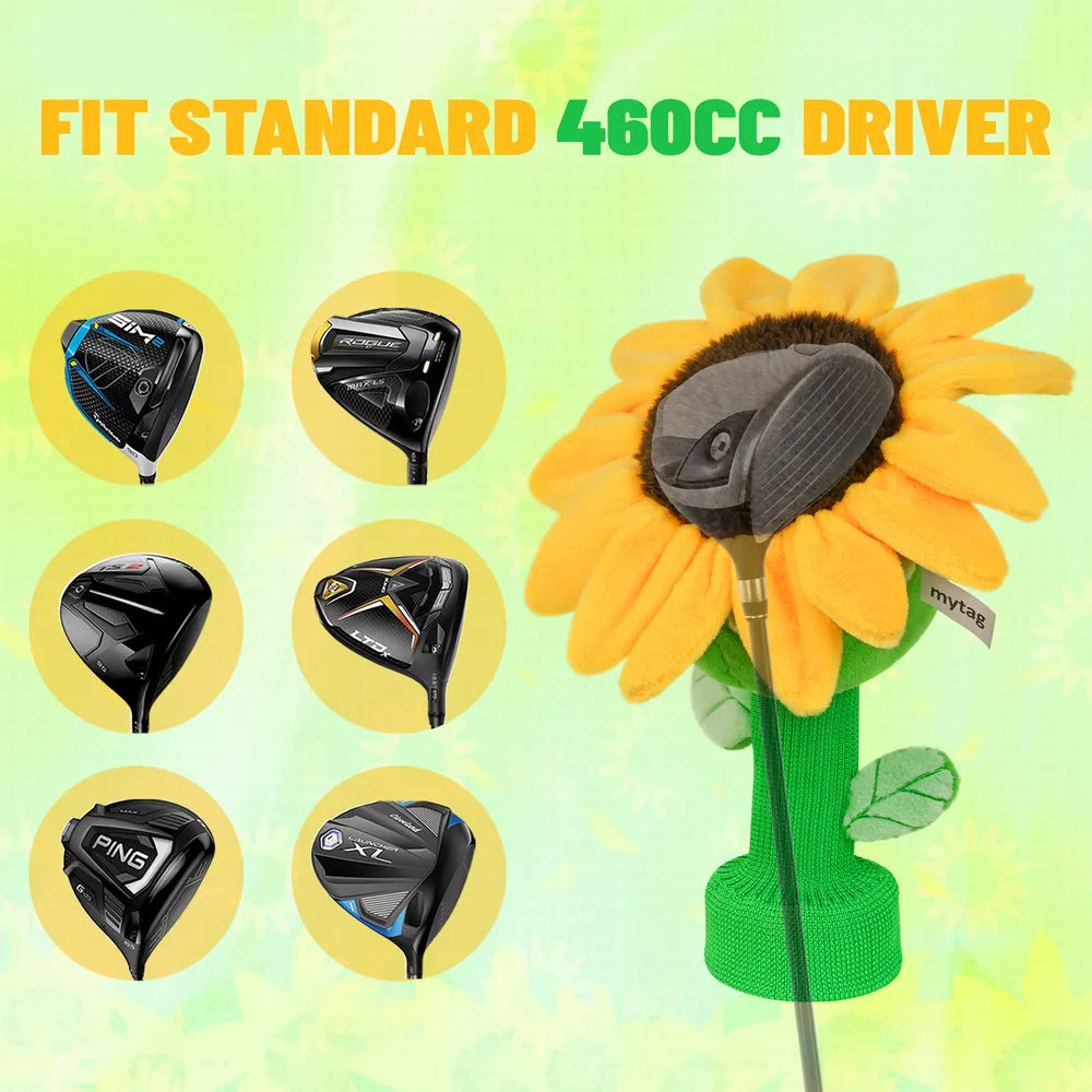 Mytag Sunflower Plush Headcover for driver golf