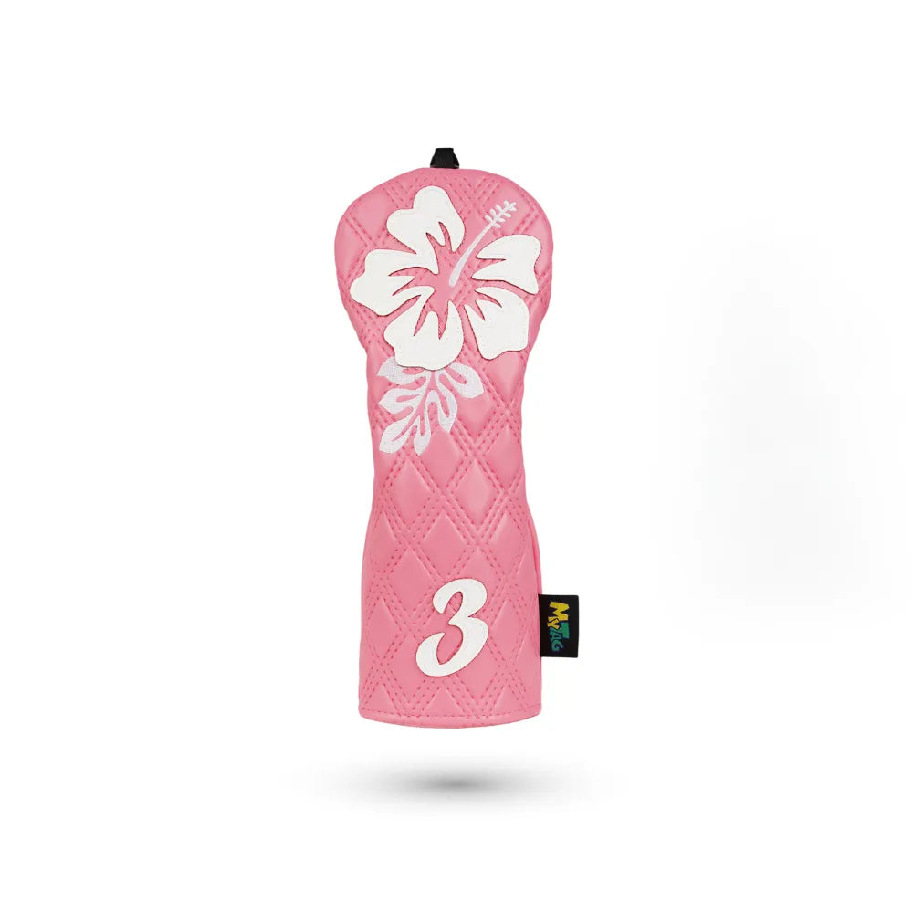 Pink Hibiscus Quilted 3 Wood Cover